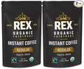 Rex Organic Fairtrade Freeze-Dried Instant Coffee – Medium Roast Arabica 7.05 oz (Pack of 2) Resealable Pouch Bags – USDA Organic &amp Fairtrade Certified Lab Tested for Mold &amp Mycotoxins