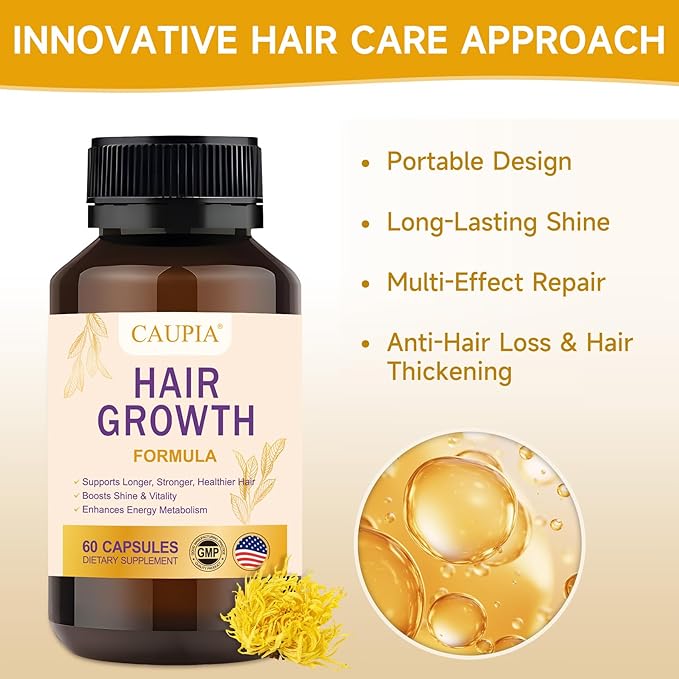 Hair Energy Supplement Capsules for Hair Growth - Hair &amp Scalp Support Supplement - 60 Capsule