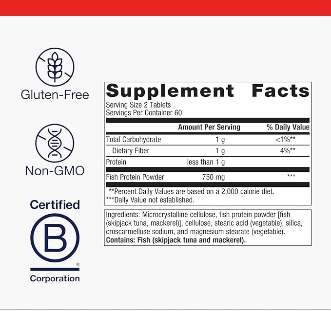 Metagenics Vasotensin - Bonito Peptide Supplement for Blood Pressure Support* - Fish Protein Formula for Circulatory &amp Heart Health* - Non-GMO Gluten-Free - 120 Tablets