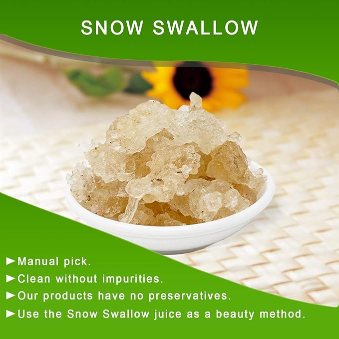 DABC OAK LAND 1 Pounds Natural Wild Tragacanth Gum Snow Swallow (Xueyan) 補水保濕 天然野生雪燕 16OZ Packed in USA