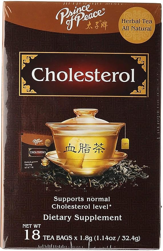 Prince of Peace Cholesterol Tea 4 Pack - 18 Tea Bags Each ? Herbal Tea Bags ? Tea for Cholesterol ? Prince of Peace ? Traditional Medicinal Tea ? Chinese Tea ? Cholesterol Tea Bags
