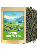 TeeLux Green Tea Loose leaf Premium Early Spring Green Tea Fresh &amp Mellow Taste Handpicked Young Leaves &amp Buds 16oz