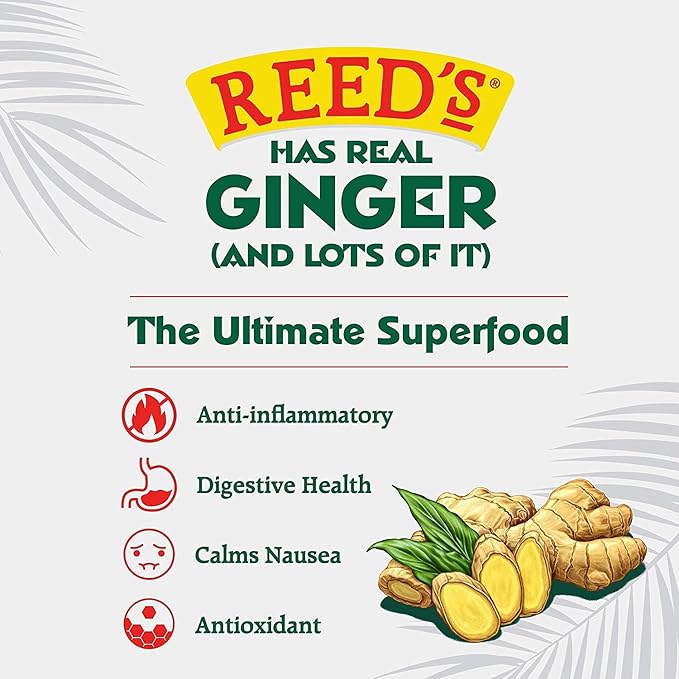 Reed's Zero Sugar Extra Ginger Beer - Crafted with Fresh Ginger Root - 12oz Cans 24 Pack