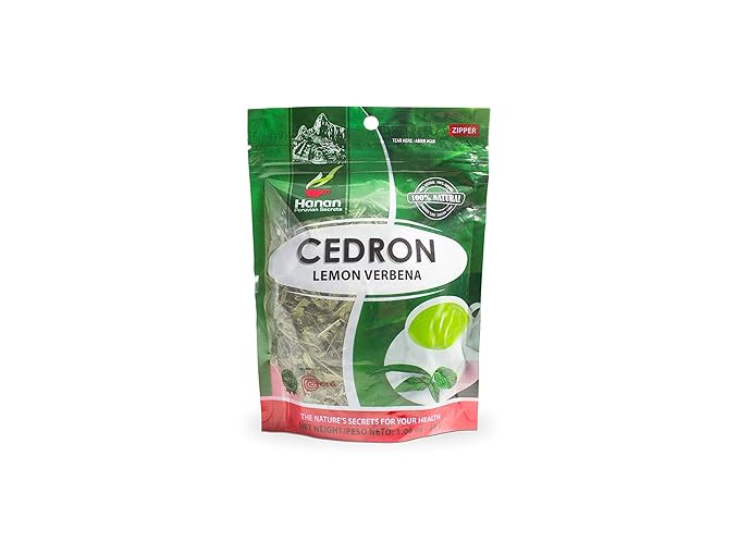 Hanan Peruvian Secrets Hierba Cedron | 100% Natural Lemon Verbena | 1.06oz / 30g | Naturally Aids in Relieving Occasional Stomach Discomfort - 12 Pack