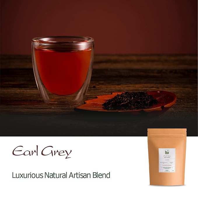 Earl Grey Bergamot Black Tea - Premium Breakfast Tea With Real Bergamot Oil 200g