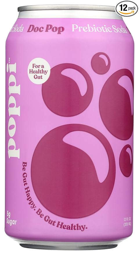 Poppi Prebiotic Soda Doc Pop For A Healthy Gut 12 Oz (Pack of 12)