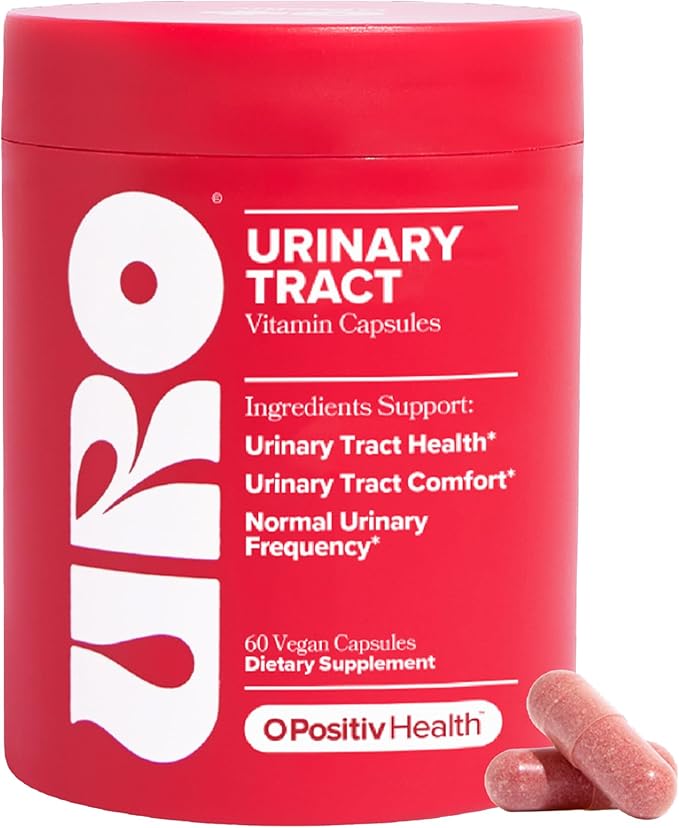 O Positiv URO Urinary Tract Health Supplement for Women 60 Count (Pack of 1) - Urinary Support Vitamins with Pacran Complete Cranberry Extract D-Mannose &amp Vitamin C - Vegan &amp Gluten-Free