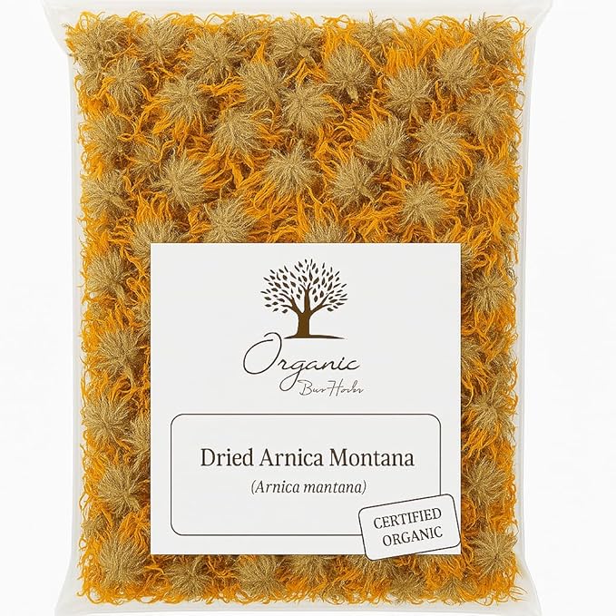 Organic Bio Herbs-Arnica Montana Dried Flowers – 100% Natural Premium Quality Whole Herb for Herbal Remedies Teas &amp Infusions – No Additives Non-GMO (Arnica Montana) 6 Oz.