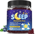 Kids Sleep Gummies Melatonin Free - with Magnesium Glycinate Lemon Balm L-Theanine &amp GABA - Calming Relaxation Support Natural Sleep Quiet Mind - Berry Flavor Non-Habit Forming