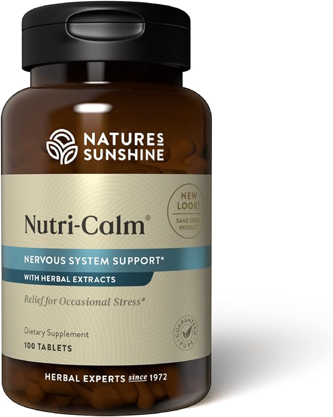 Nature's Sunshine Nutri-Calm- Herbal Stress Relief Supplement for Natural Relief Mood Support and Boost Nervous System Support - 100 Count