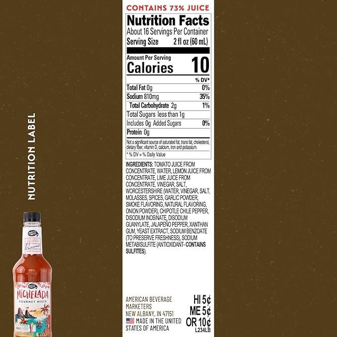 Master of Mixes Michelada Drink Mix Ready To Use 1 Liter Bottle (33.8 Fl Oz) Pack of 3