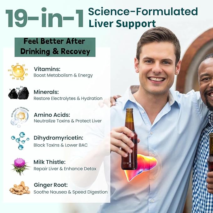 Zaigon Liposomal DHM Supplements 1000 mg dihydromyricetin with l-cysteine Milk Thistle Electrolytes Ginger NAC L-Theanine &amp Vitamin B for Recovery After Drinking &amp Liver Support 240 Cap
