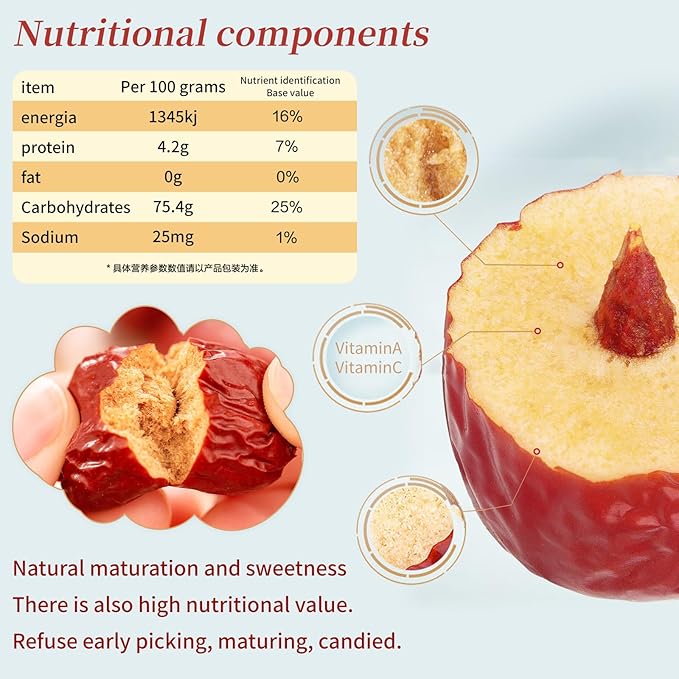 Hee Creek Soft Naturally Sweet Jujube Date Red Dates 21oz/600g Dry Jujube Fruit for Snacks Tea Beverage Cooking Soup Porridge Desert-grown in Western China with Extreme Day-night Temperature Swing