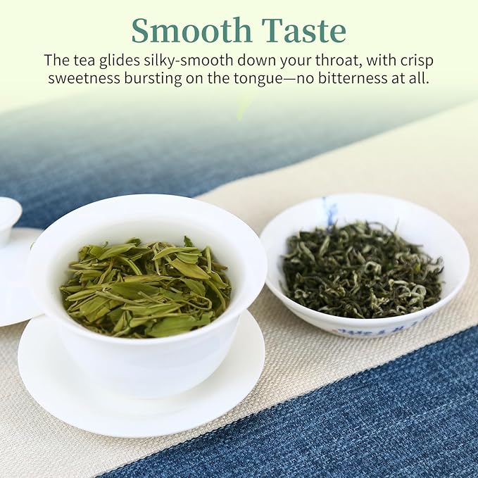 CHADUO Bi Luo Chun Tea Chinese Green Tea Loose Leaf New Tea Biluochun Green Tea From Dongting Mountain Supreme Grade Pi Luo Chun Fresh Flower &amp Fruit Notes 120g/4.23oz 碧螺春 绿茶 中国绿茶