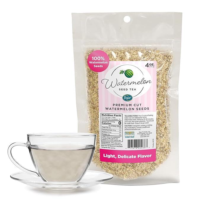 Baar - Watermelon Seed Tea- Made From Premium Cut Whole Seeds - 4 oz