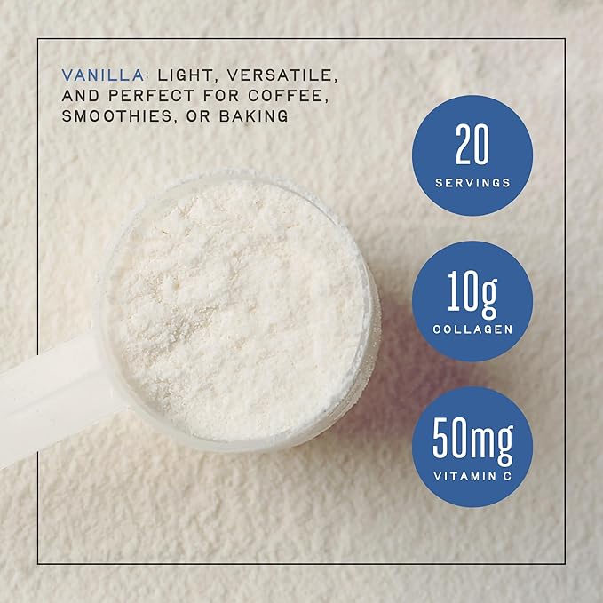 Iron Feather Collagen Powder | Vanilla | Multi-Collagen Protein with Vitamin C | Supports Joints Tendons Recovery Skin Hair and Nails | 10g Protein per Scoop | Clean and Functional Nutrition