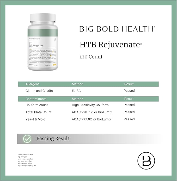 BIG BOLD HEALTH HTB Immune Rejuvenate - Polyphenols Supplement for Immune Support with Himalayan Tartary Buckwheat - Gluten Free Dairy Free Non-GMO Formula - 120 Vegetarian Capsules (2 Month Supply)