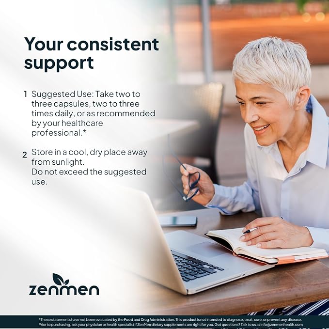Zenmen Tick Immune Support Supplement - Improved Formula - Japanese Knotweed Cat's Claw Chinese Skullcap Cryptolepis Sanguinolenta Sweet Wormwood - 90 Vegan Capsules Made in The USA