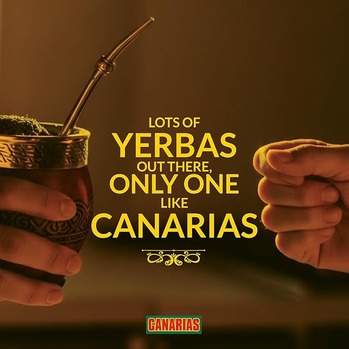 Canarias Serena Yerba Mate Tea 1 kg - Herbal Yerba Mate with Melissa Passionflower &amp Mint - Ground Leaf Mate - Smooth &amp Balanced Flavor - (Pack of 3)