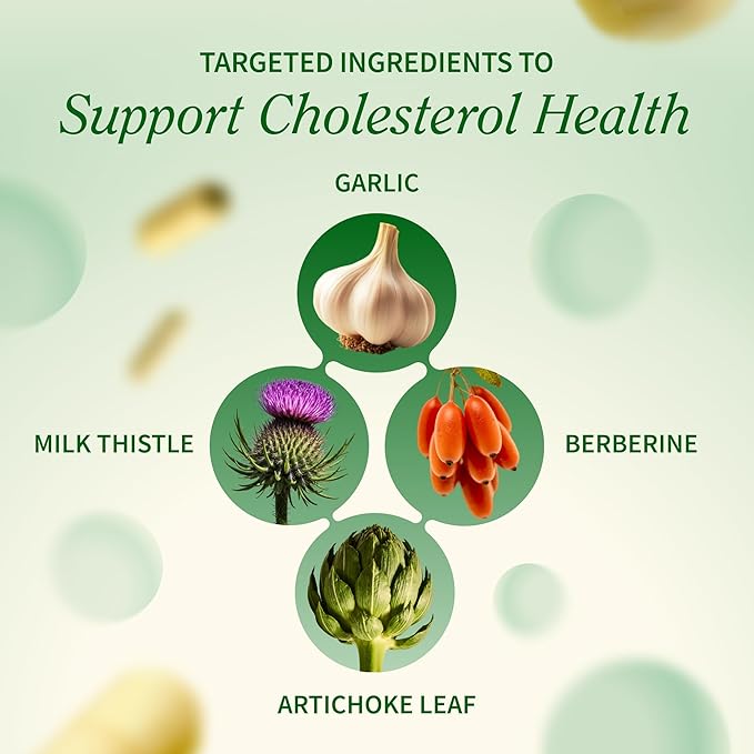 Snap Supplements Cholesterol Health - Artichoke Milk Thistle Garlic and Berberine Supplement with Beta Sitosterol (95% Plant Sterols) for Digestive and Metabolic Support 60 Capsules (30 Servings)