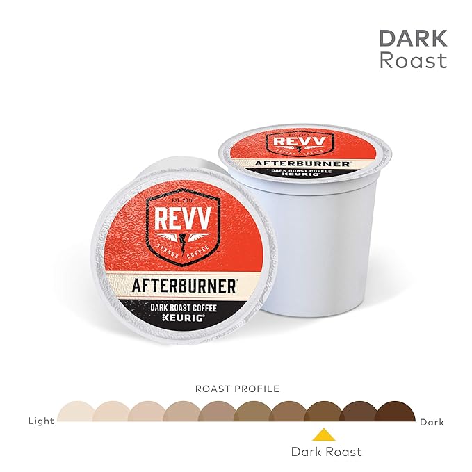 REVV Afterburner Single-Serve Keurig K-Cup Pods Dark Roast Coffee 60 Count
