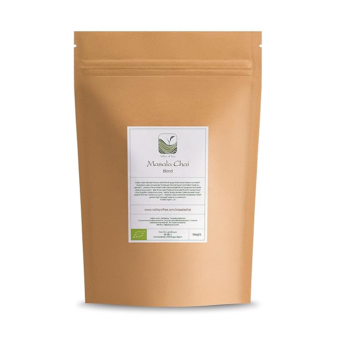 Masala Chai Organic Black Tea - Indian Black Tea Blended With Spices - Loose Leaf Englisch Style Breakfast Tea Organic Masala Chai Tea Black Chai Indian Chai Tea Chai Spice Black Tea Indian Tea