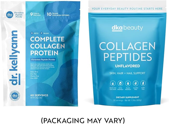 Dr. Kellyann Unflavored Collagen Peptides Powder (60 Servings) – Grass-Fed Keto &amp Paleo-Friendly Non-GMO Gluten-Free 1 Pack