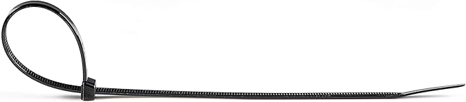 StarTech.com 10(25cm) Cable Ties - 1/8(4mm) Wide 2-5/8(68mm) Bundle Diameter 50lb(22kg) Tensile Strength Nylon Self Locking Zip Ties w/Curved Tip 94V-2/UL Listed 1000 Pack - Black TAA