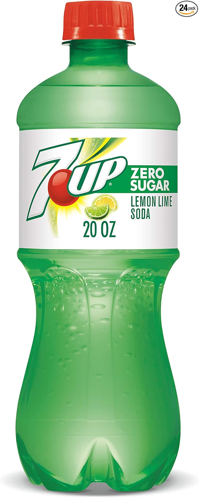 Zero 7up 20oz Soda Bottles Pack of 24 (Total of 480 FL OZ) F