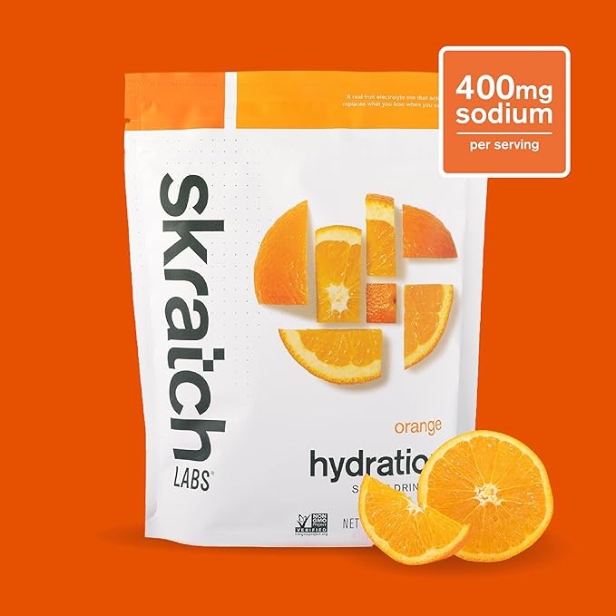 Skratch Labs Hydration Sports Drink Mix – Real‑Fruit Electrolyte Powder for Fast Hydration &amp Endurance | Orange | 20 Servings | Vegan Non‑GMO Clean Ingredients