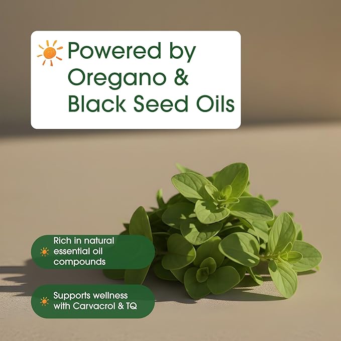 NatureBell Oil of Oregano with Black Seed Oil - 360 Softgels - 2-in-1 Herbal Complex for Immune Health* - Includes Carvacrol Thymoquinone &amp Extra Virgin Olive Oil - Non-GMO