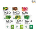 TAZO Tea Bags Regenerative Organic: Refresh Mint Herbal Zen Green Green Ginger Chai Black Early Grey &amp Passion Herbal (1ea) (Variety Pack)