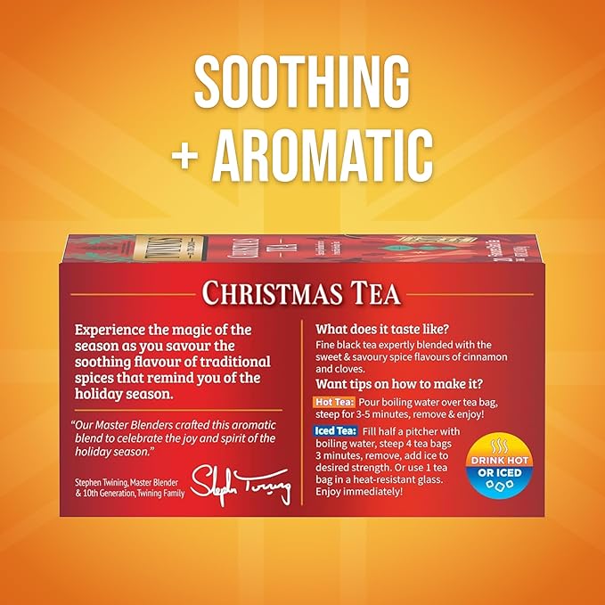 Twinings of London Christmas Black Tea Box of 20 Tea Bags (Pack of 2)