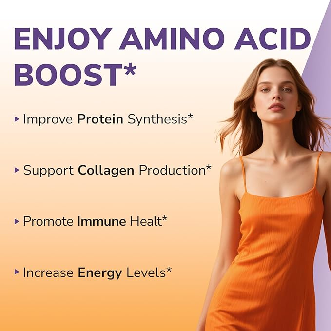 L-Lysine 1000 mg Tablets + Bovine Collagen Peptides Powder Bundle Essential Amino Acid &amp Hydrolyzed Collagen Protein Skin &amp Immune Support 120 Tablets + 8oz