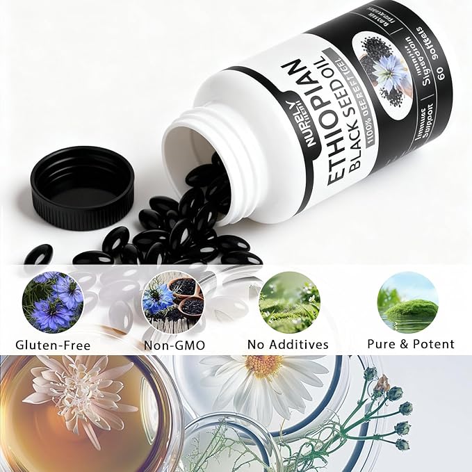 Purely Nutrient Ethiopian Black Seed OilNon-GMO Gluten-Free60 Count1pc