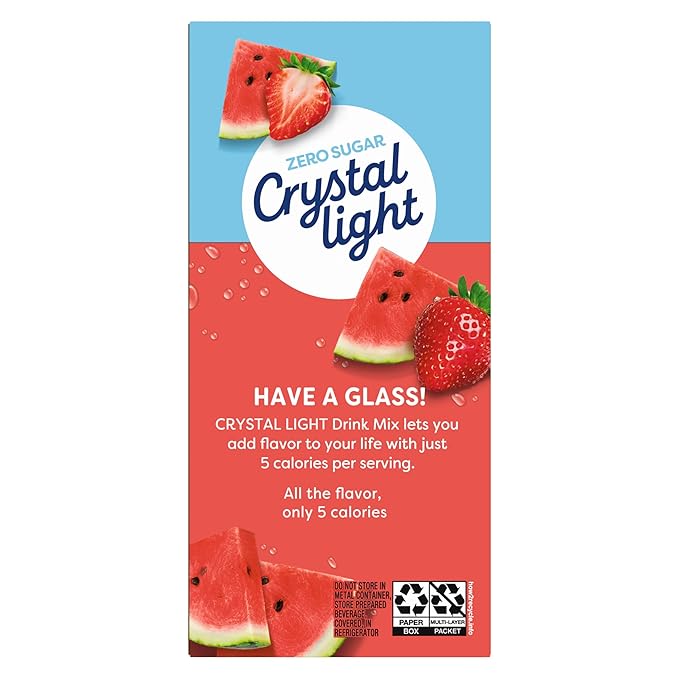 Crystal Light Strawberry Watermelon Drink Mix 12-Quart Box (Pack of 10)