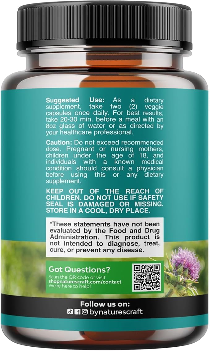 Liver Cleanse Detox &amp Repair - Herbal Liver Support with Ginger Root Choline &amp Dandelion Root - Milk Thistle Supplement for Digestion &amp Immune Health - Silymarin Beetroot &amp Artichoke