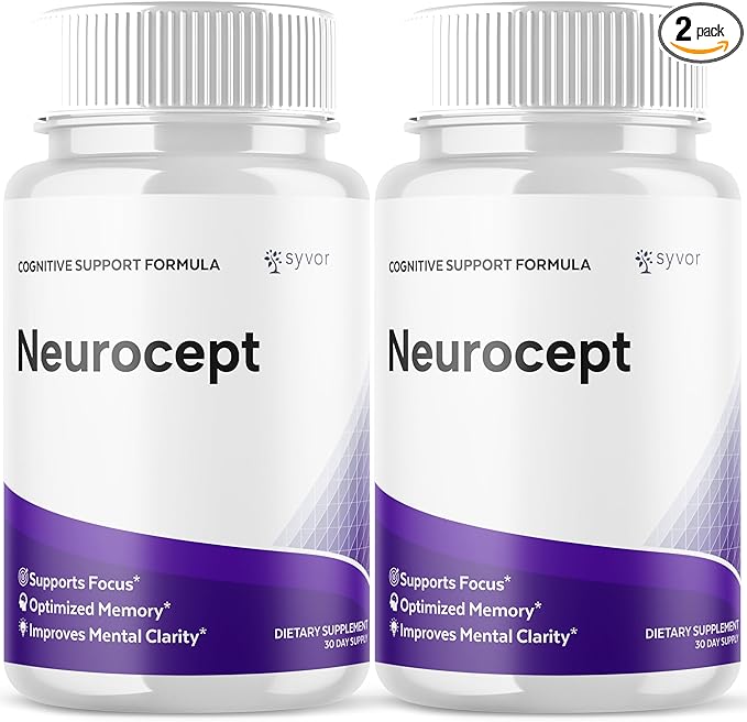 (2 Pack) Neurocept Capsules Official Neurocept Brain Supplement Pills with All Natural Ingredients Advanced Formula Support Pills with Max Strength Premium Vitamins for Women &amp Men (120 Capsules