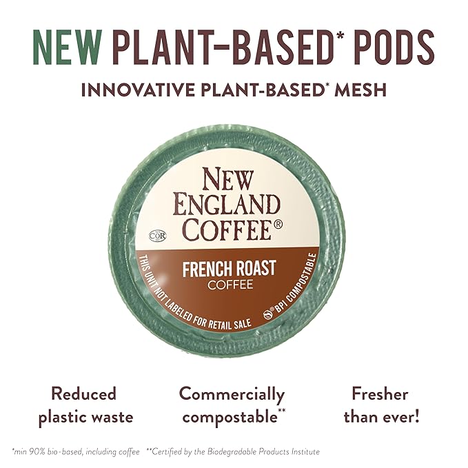 New England Coffee French Roast Dark Roast Single Serve Pods 12ct Box (Pack of 6)