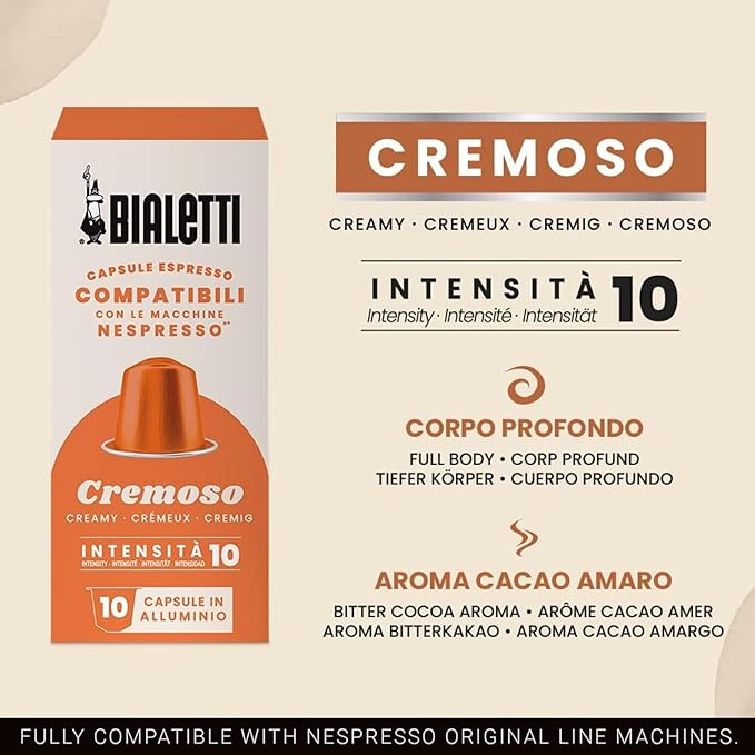 Bialetti Variety Pack Espresso Capsules 60 Pack – Original Line Compatible Pods in Deciso Cremoso &amp Raffinato - Authentic Italian Coffee Selection
