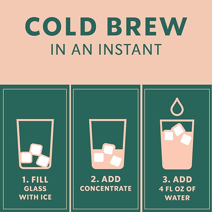 Starbucks Cold Brew Coffee Concentrate Signature Black and Naturally Flavored Madagascar Vanilla Multi-Serve 2 Bottles (32 Fl Oz Each) (Pack of 2)