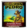 Cafe Don Pedro American Roast Naturally Low Acid Coffee - 34.5 Ounce Large Can for Coffee Lovers with Sensitive Stomachs - Delicious Smooth Flavor Medium Roast Stone Ground Coffee