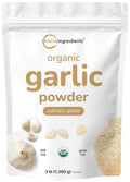 Organic Garlic Powder 3 lb | Premium Raw Allium Sativum Bulb | Pungent &amp Savory Flavor | Great for Meats Vegetables &amp Spice Mixes | Additive Free Non-GMO Bulk Supply