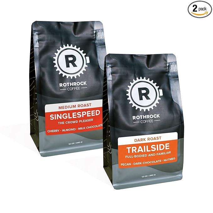ROTHROCK COFFEE ROASTER'S CHOICE WHOLE BEAN COMBO PACK - MEDIUM/DARK ROAST 12OZ BAGS