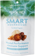 BRAINMD Dr Amen Smart Mushrooms - 3.2 oz - Mental Performance + Immune Support - Vegan GMO Free Gluten Free - 30 Servings
