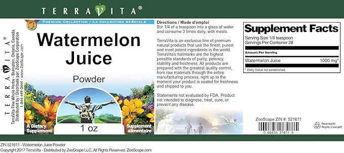 Watermelon Juice Powder (1 oz ZIN: 521611)