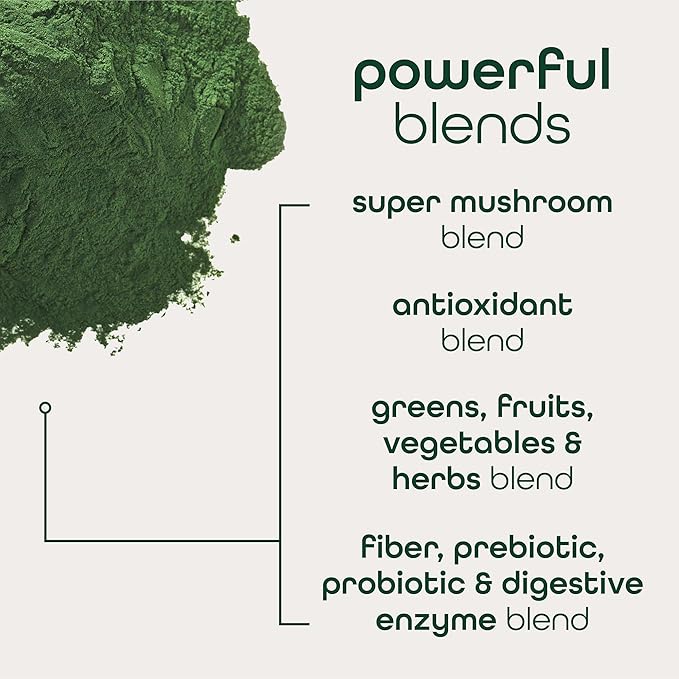 Zena Nutrition Organic Super Greens Powder Variety Pack 70+ Superfoods 0 Sugar 3G Fiber Spirulina Chlorella Antioxidants Prebiotics/Probiotics Digestive Enzymes 21 Drink Mix Packets