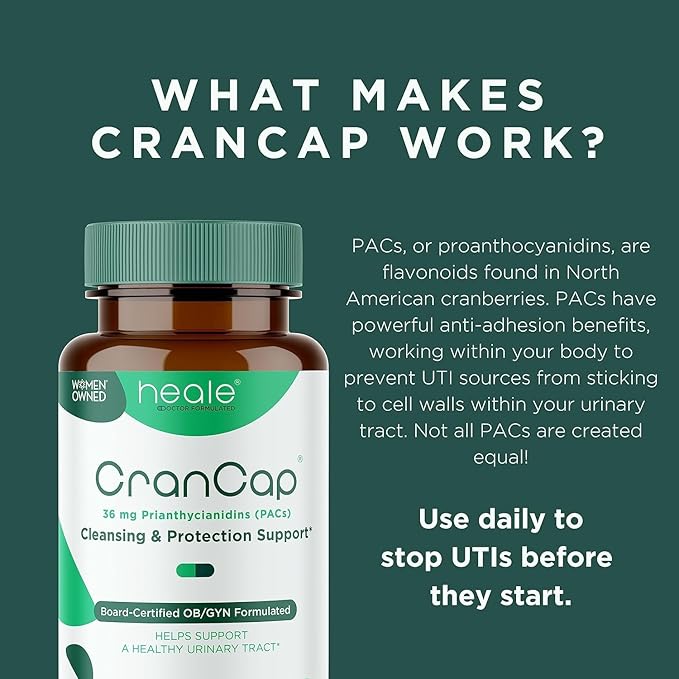 Cranberry Pills - Urinary Tract Health Cranberry Supplement - 36mg of Potent PACs - Non GMO Vegan Gluten Free - by Heale - 120 Capsules