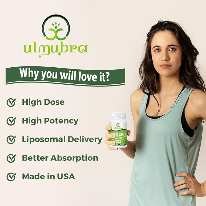 Liposomal Luteolin 500MG Maximum Absorption Potent Flavonoid 60 Softgels Luteolin Supplement Non-GMO Gluten Free