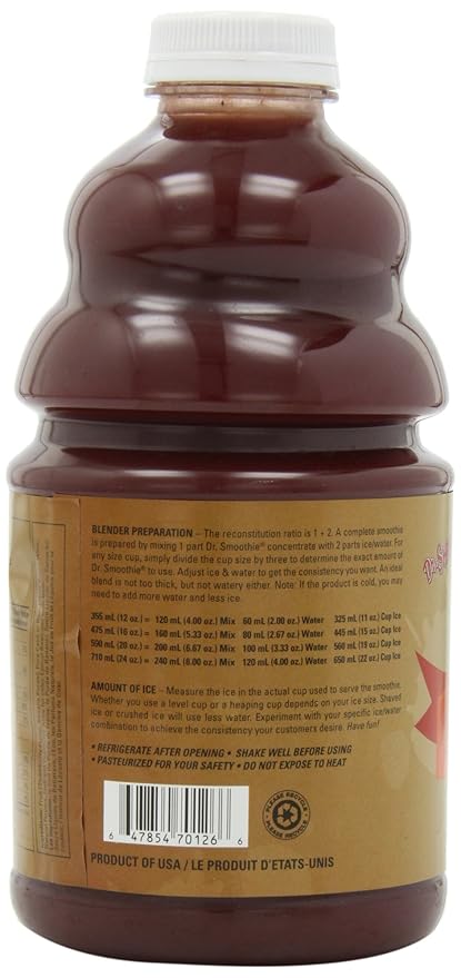 Dr. Smoothie Strawberry Banana Classic Blend Smoothie Bottles 46-Ounce